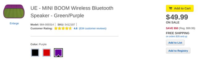 Fotografía - Orejas [Alerta Trato] Ultimate BOOM mini altavoz Bluetooth De nuevo a la venta en Best Buy, pero esta vez es incluso más barato en $ 50 (50% de descuento)